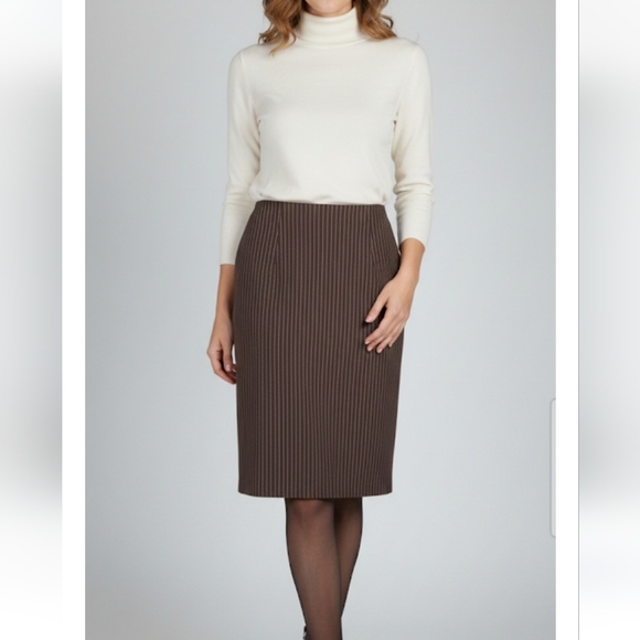 Caren Sport Dresses & Skirts - Brown Pinstripe Skirt